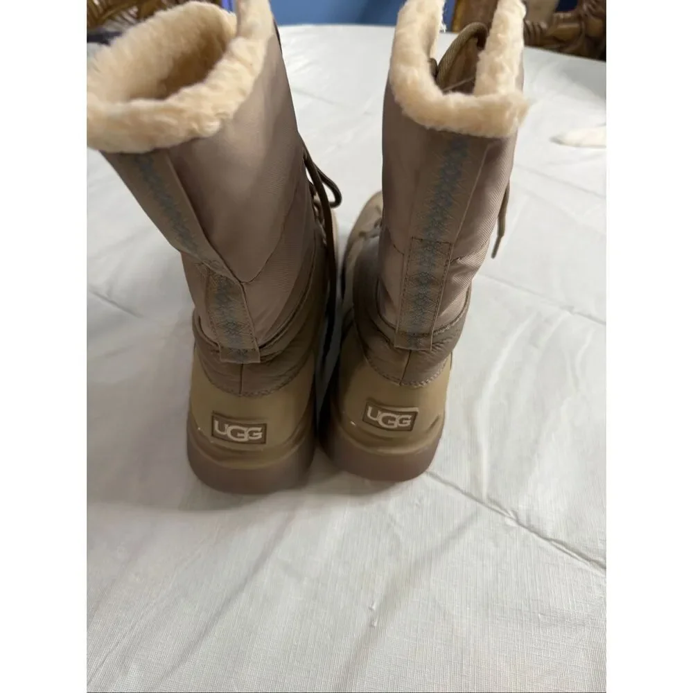 UGG CITY BUTTE DUNE LEATHER MEN’S WATERPROOF SNOW BOOTS SIZE 9.5 9 1/2